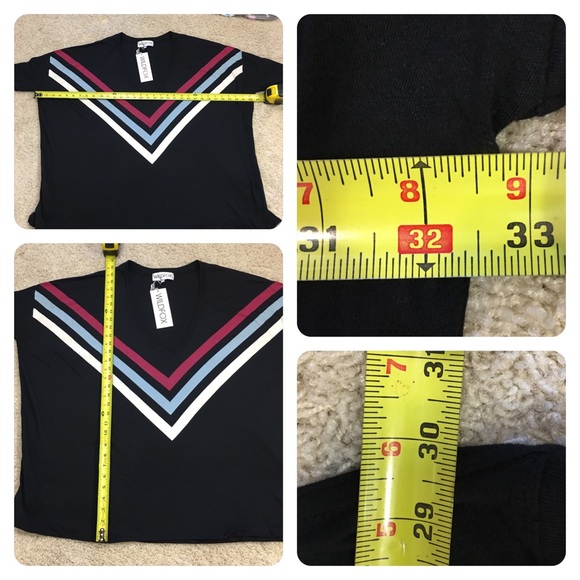 NWT!  Wildfox tri stripe v neck tee - Picture 4 of 4